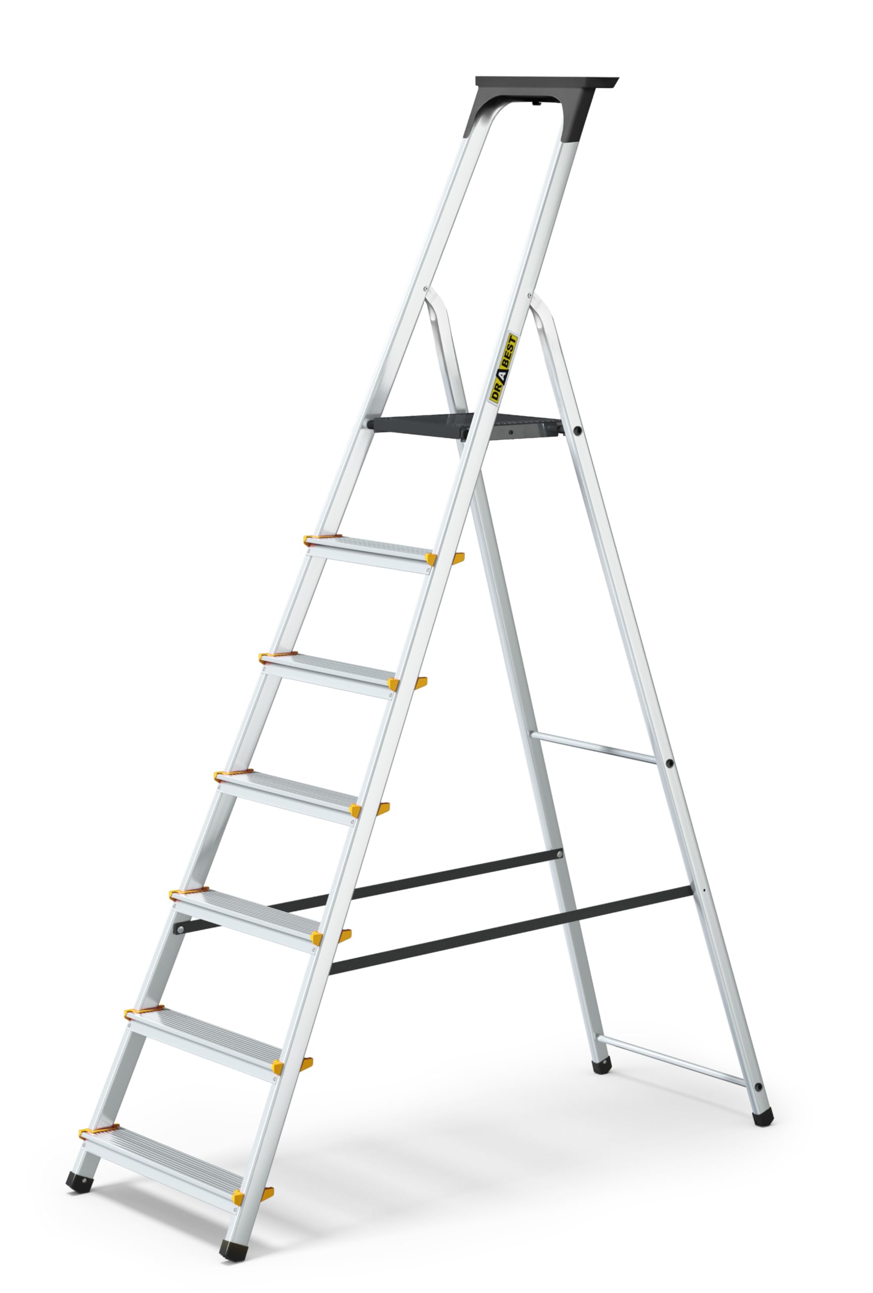Aluminium Step Ladder 7 Tread - Trade & DIY | Lightweight Platform Steps | EN131 Ladder
