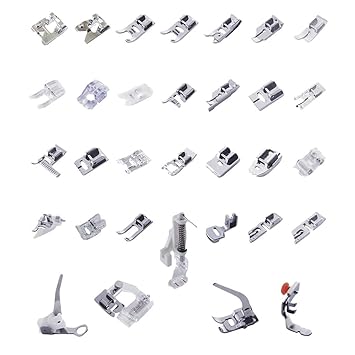 Ashu Supply 32 Sewing Machine Presser Foot Feet Kit fit for Brother Singer Janome