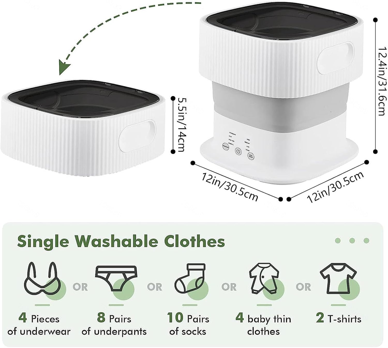 Lavatrice Pieghevole: Soluzione Intelligente e Silenziosa per Famiglie e Dormitori!