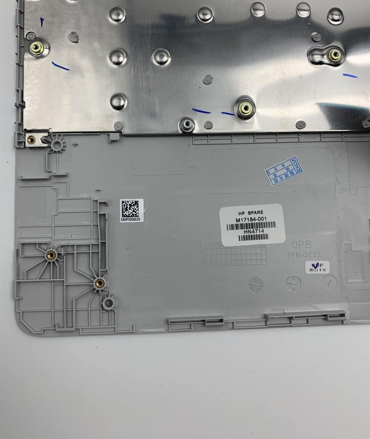 Replacement for HP 15T-DY 15Z-EF 15-DY 17-CA1022CY 15-EF 15S-EQ 15S-FQ 15S-FR Laptop Upper Case Palmrest Non-Backlit Keyboard Touchpad Assembly Part No Finger Print Reader M17184-001