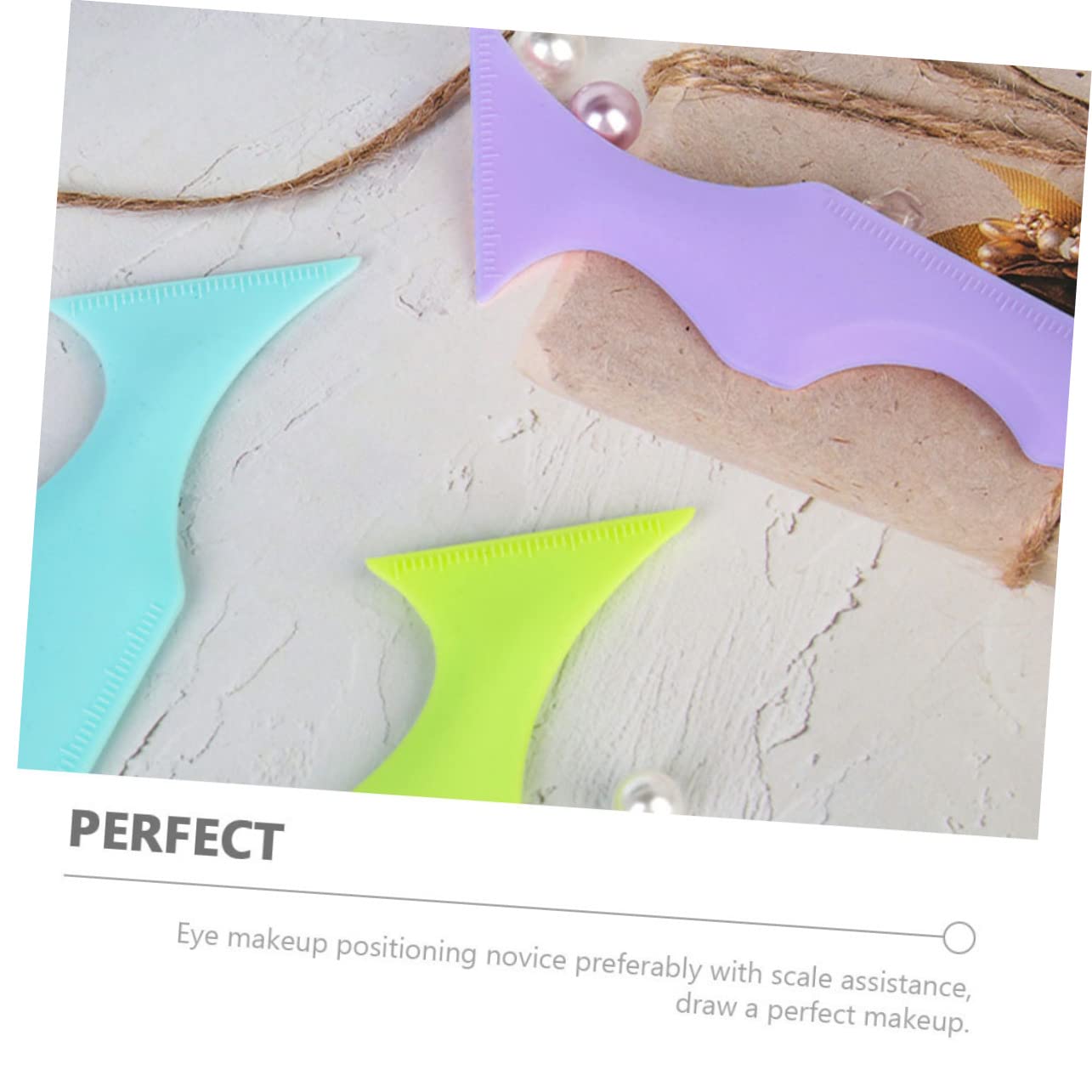 Beaupretty 10pièces Pochoirs Silicone Pour Eyeliner Et Outils Application De Maquillage Pour Yeux Guide Pratique Pour Débutants Et