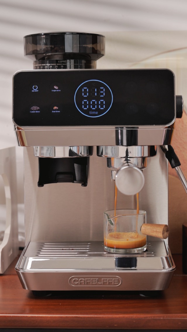 CAFELFFE MK-903 Coffee Machine with Grinder, 20 Bar Stainless