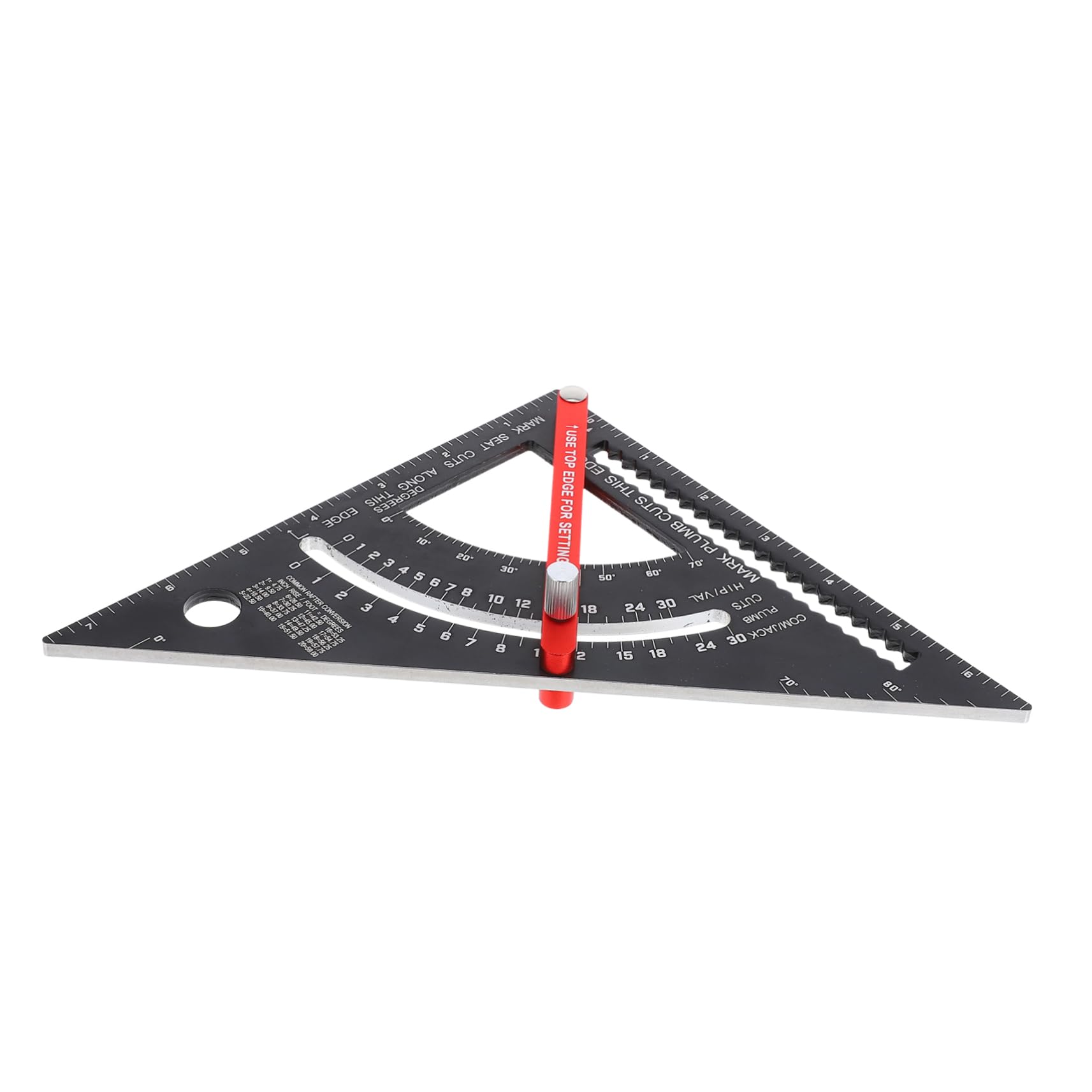DOITOOL Regla Triangular de Aleación de Aluminio de 7' para Carpintería Herramientas de Medición Ajustables Medición Precisa de Ángulos