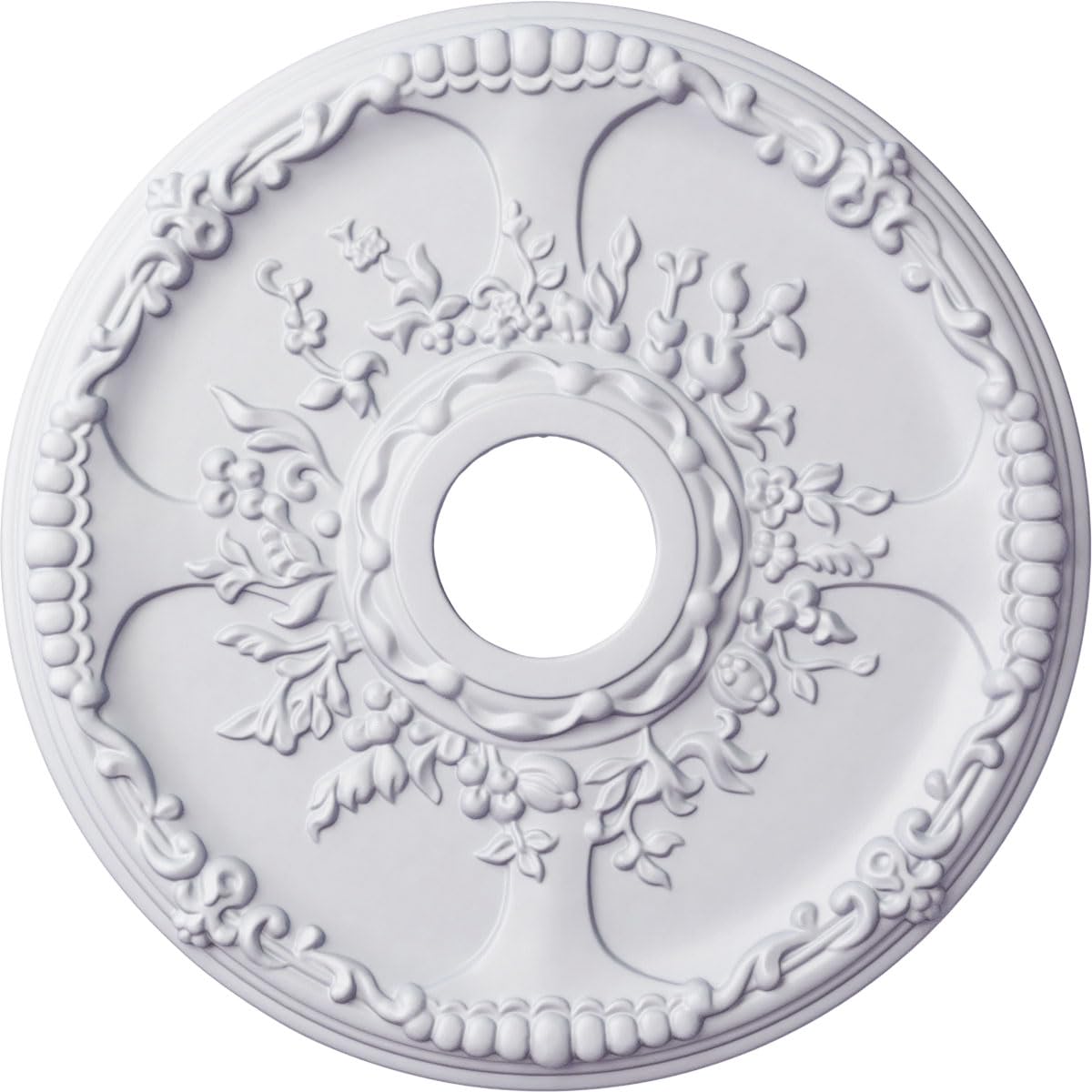 18"OD x 3 1/2"ID x 1 3/8"P Antioch Ceiling Medallion (Fits Canopies up to 3 1/2")
