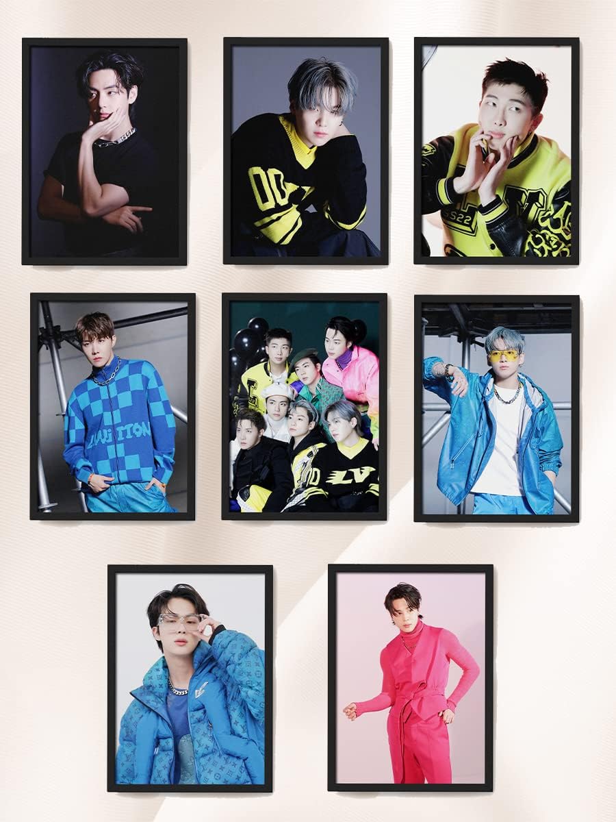 ALI SHIPPING BTS Frames Combo Set of 8 Wall Art of All 7 Members