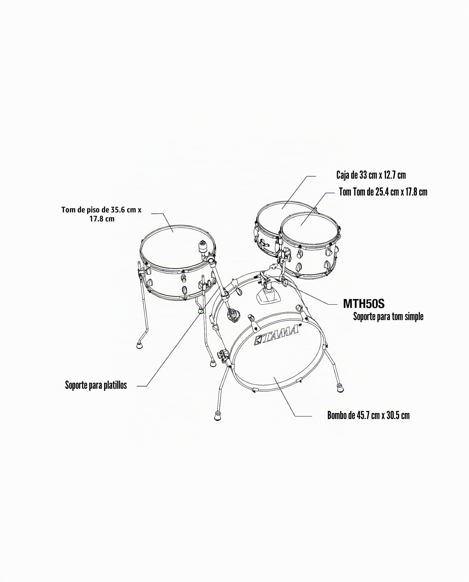 Tama LJK48S-CMW Club Jam Shell Set de envoltura de mármol crema - Juego de carcasa de tambor