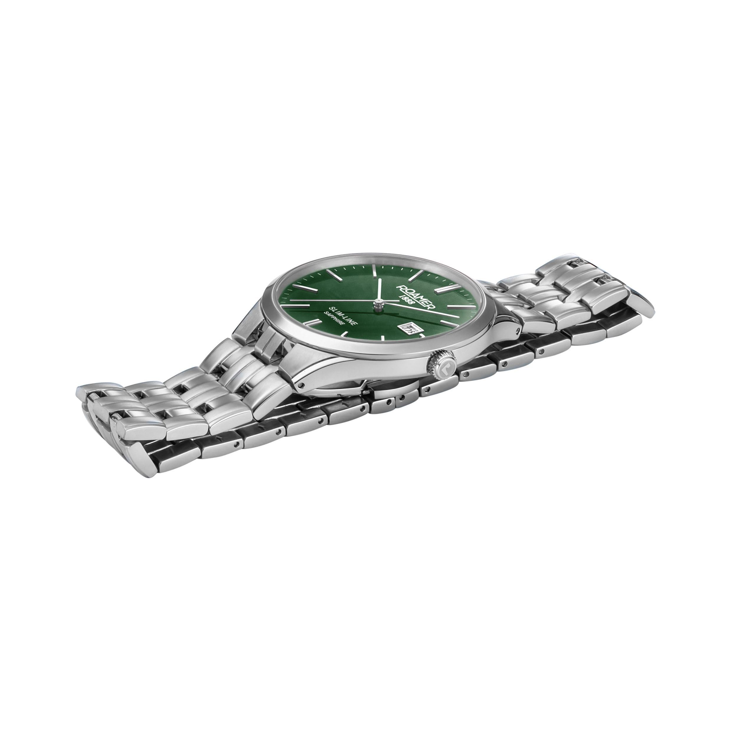 Roamer - Date watch Slim-Line Classic - Quartz movimento dell'orologio - Larghezza della cassa: 40 mm - Acciaio inossidabile - 5 ATM