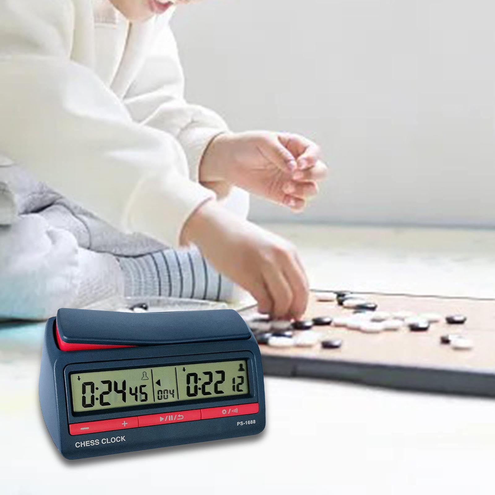Orologio da scacchi digitale, timer di gioco, conteggio alla rovescia, funzionalità tornei ufficiali, tutti i livelli di gioco possono divertirsi,