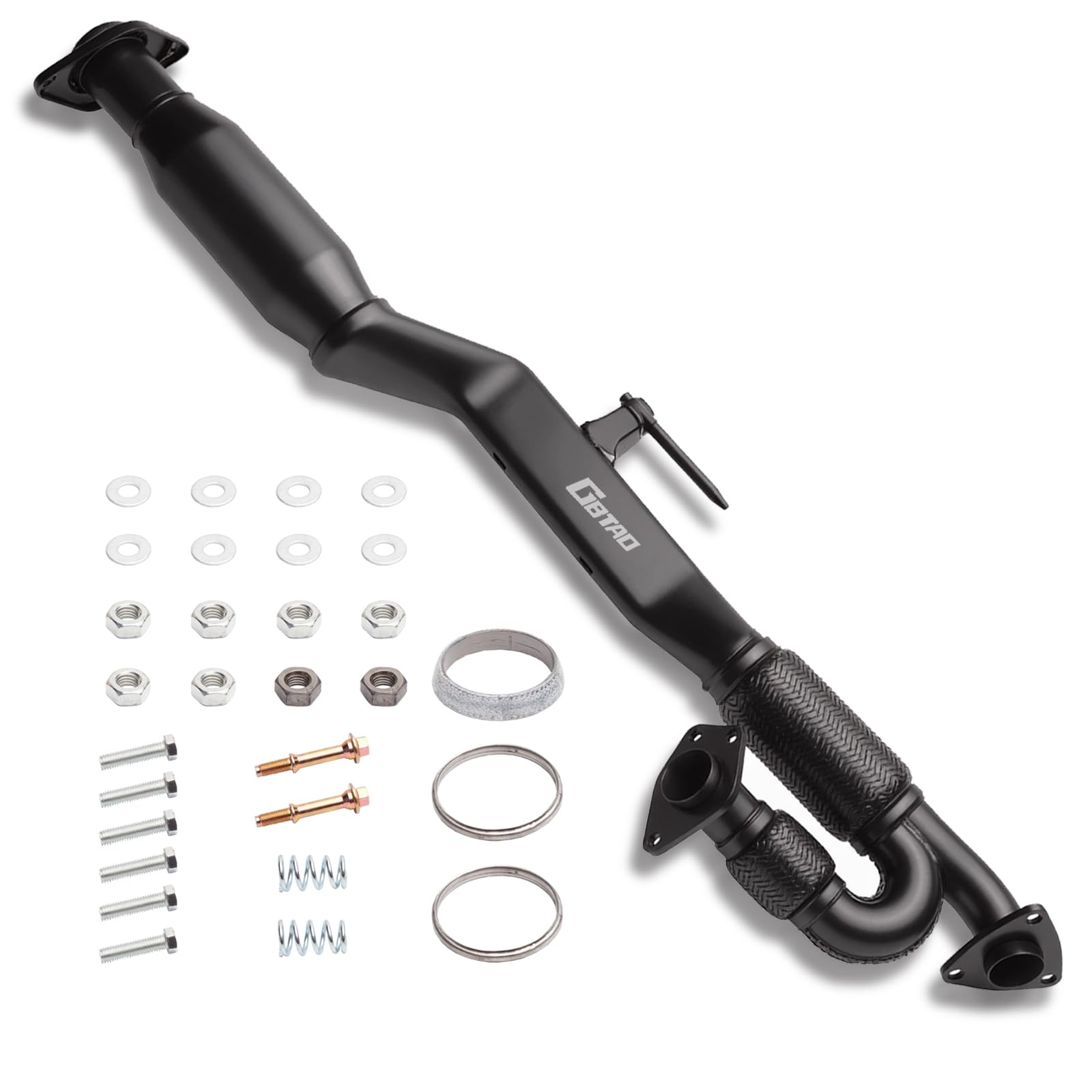 Photo 1 of GBTAD Black Rear Catalytic Converter w/Flex Pipe Fit for 3.5L 2007-2018 Nissan Altima, 2009-2014 Murano, 2011-2014 Quest, 2013-2015 Pathfinder, 2014-2016 I-nfiniti JX35 2013 QX60(EPA Compliant)