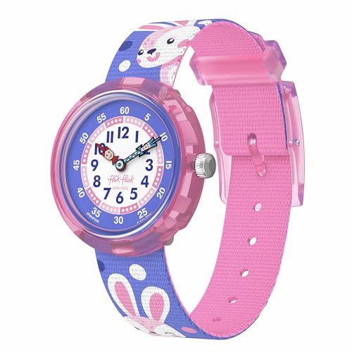 Flik Flak Girl Kids Watch Biosourced Quartz Waterproof Peek-A-Bunny