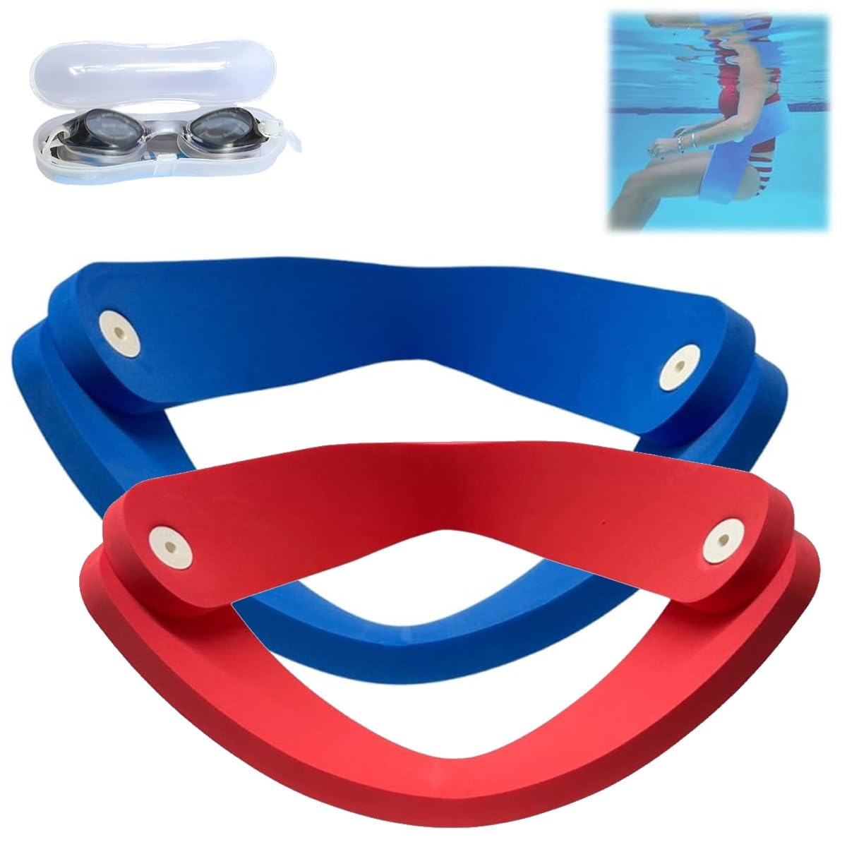 Civilizek Wasserliege, Grand Floats Float-N-Fold Wasserstuhl, Schwimmstühle for Pools for Erwachsene, 3-in-1-Schaumstoff-Sattelschwimmer, Faltbarer Schwimmliegestuhl