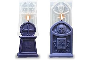 Halloween Candle Molds Silicone 2 Pack Tombstone