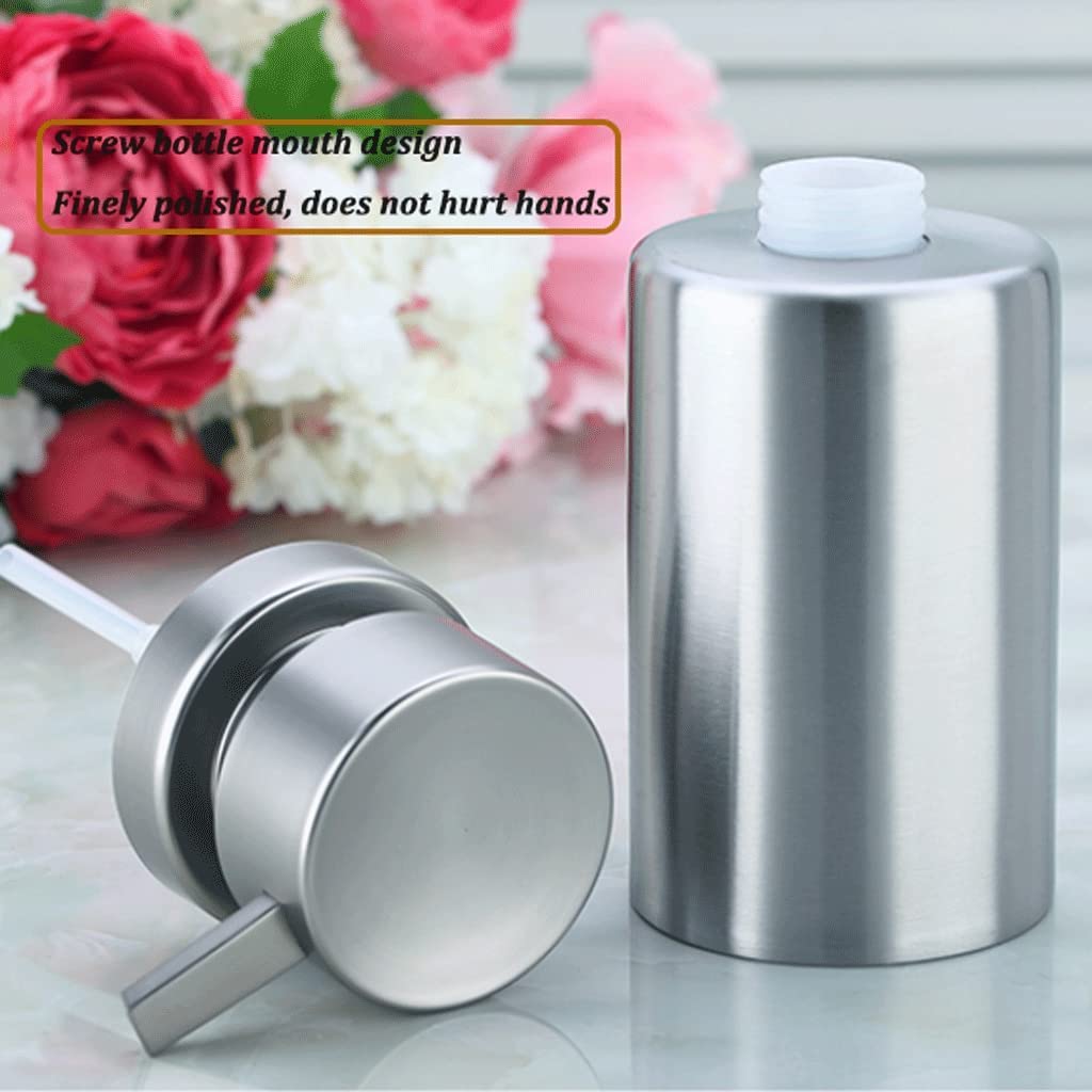 Lotion Dispensers Cilindrische Zeepdispenser Rvs Navulbare Zeeplotion Dispenser 10oz Geschikt Schotel Handlotion Fles