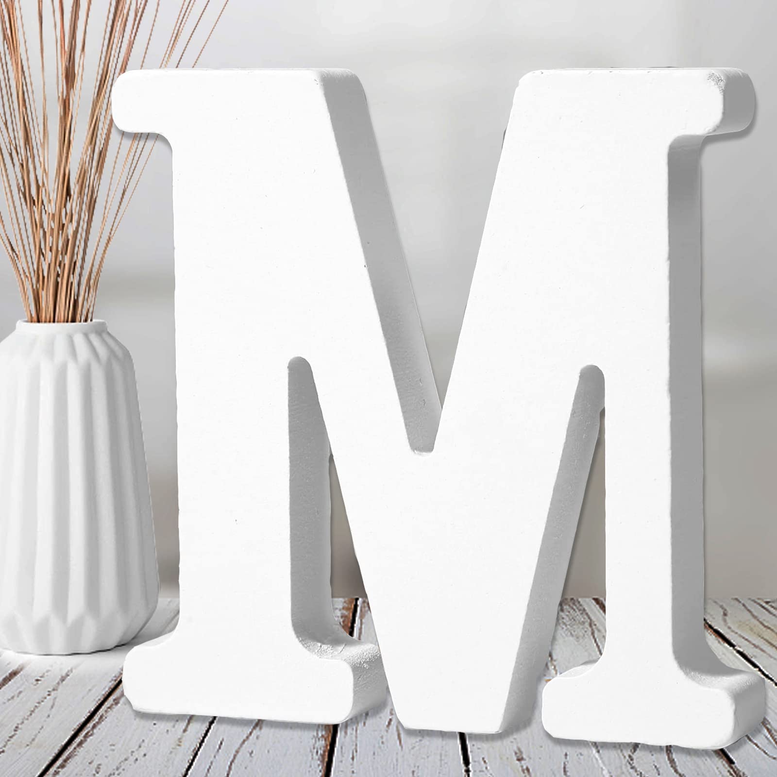 Lettera In Legno Alta 10,7 Cm Da Decorare - U Incompiuta Per Fai Da Te, Parete, Compleanno, Battesimo