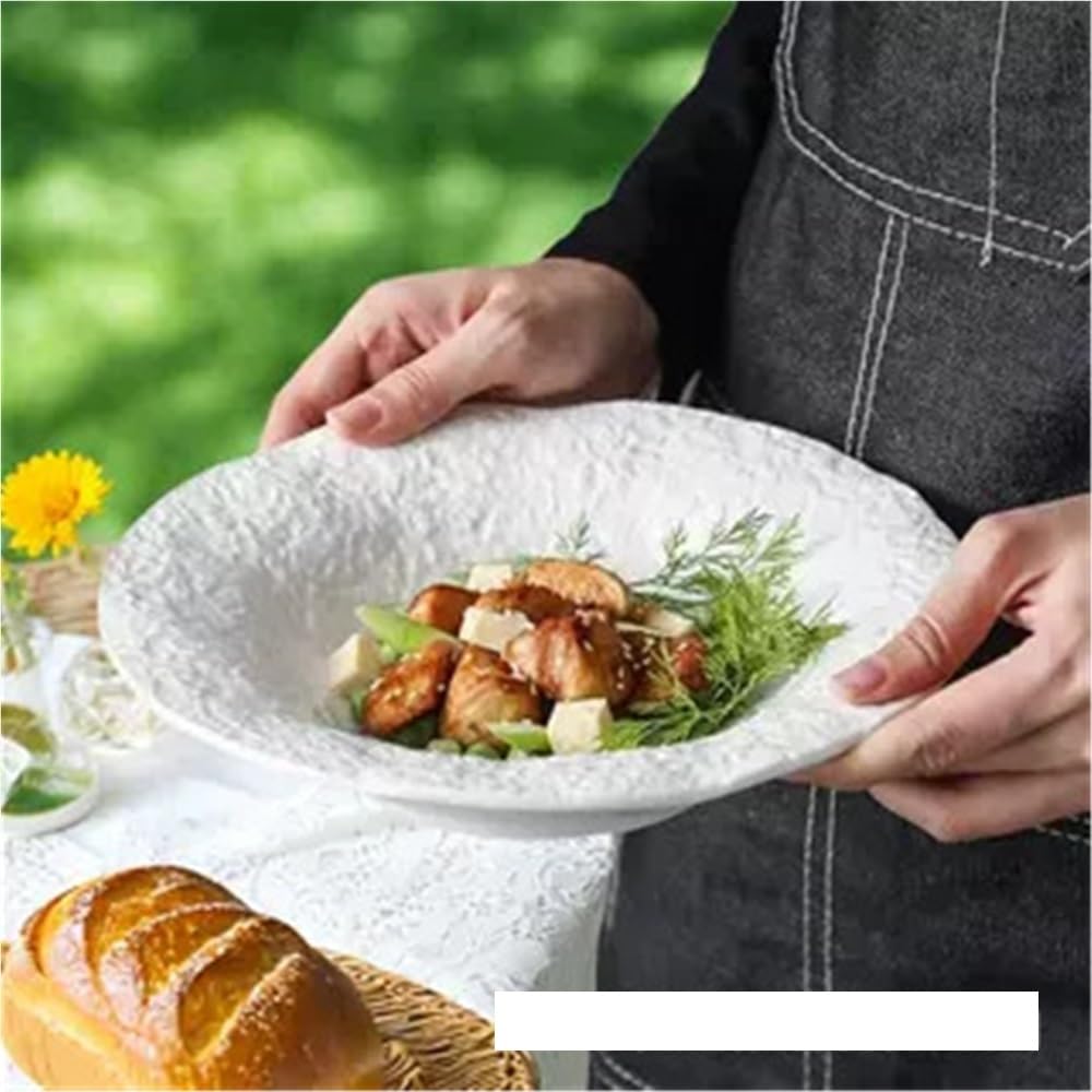 Talerze obiadowe, głębokie ceramiczne talerze do zupy, nieregularne miski do sałatek do użytku domowego, do użytku w restauracji