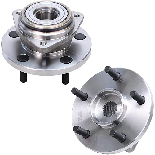 Detroit Axle - Front Wheel Bearing Hubs for 99-04 Jeep Grand Cherokee, Replacement 1999 2000 2001 2002 2003 2004 Grand Cherokee Wheel Bearing and Hubs Assembly Set