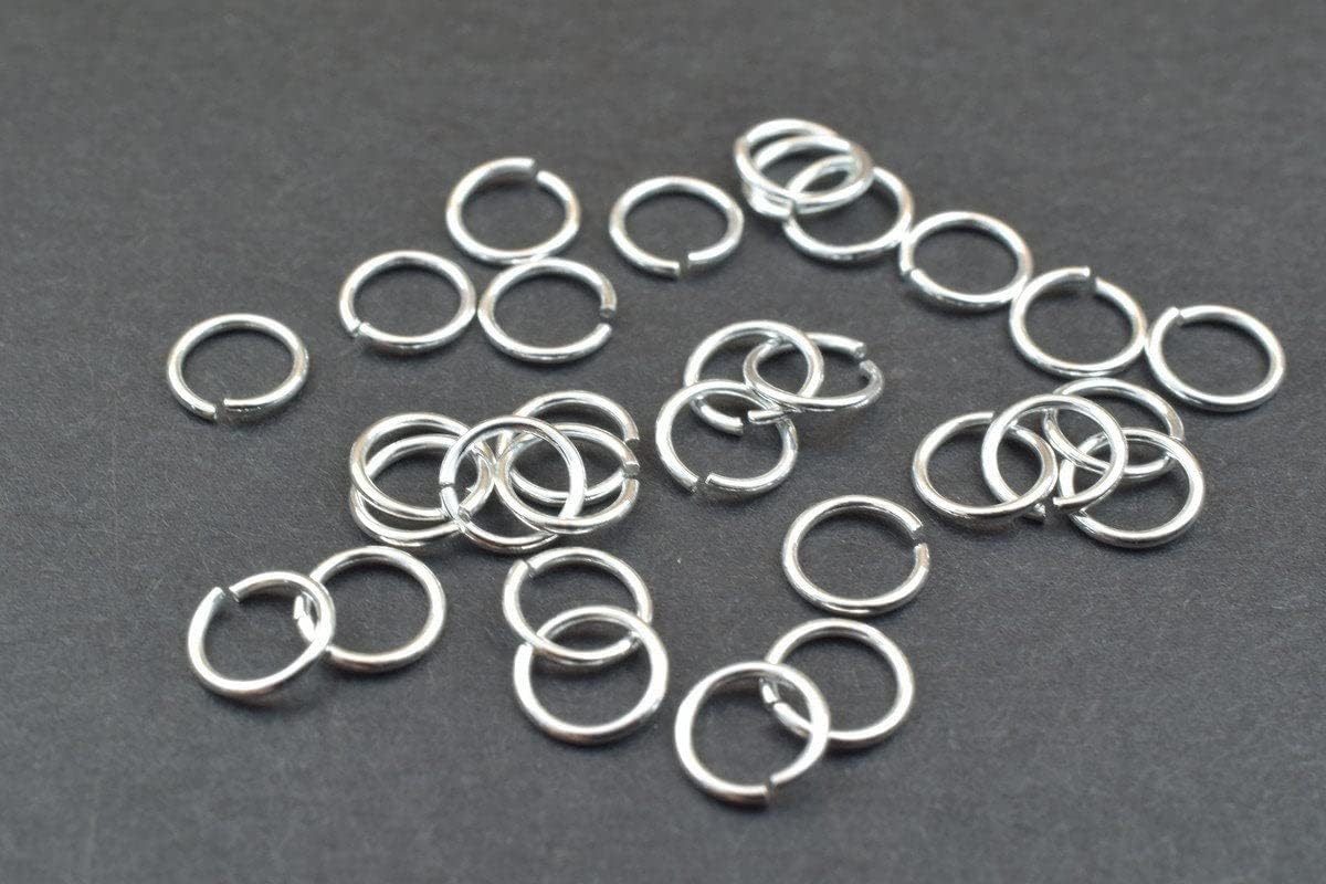 Open Jump Ring 5mm Outer, 4mm Inner 925 Sterling Silver 18 Gauge/1mm Made in Italy SS3110