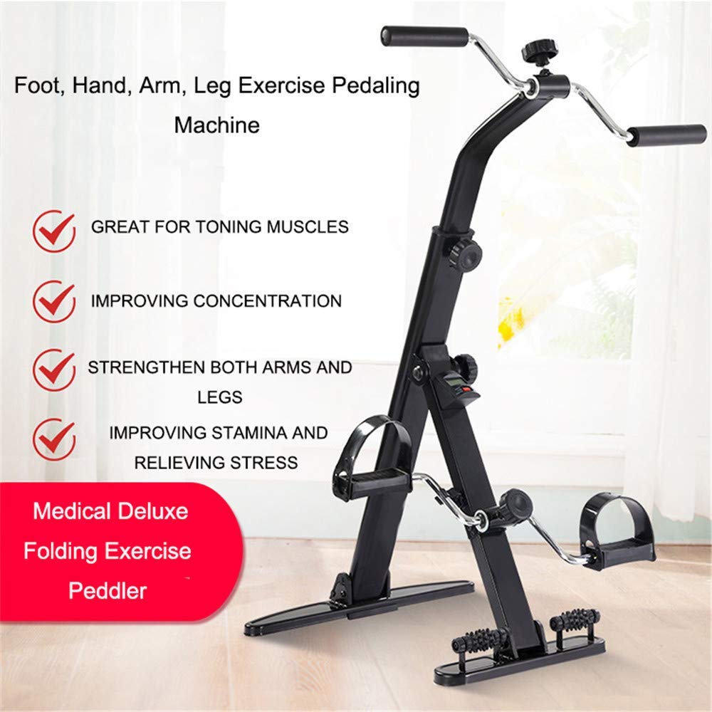 Mini Cyclette Ambulante Per Attrezzature Fitness Per Esercizi Di Recupero Di Gambe, Braccia E Ginocchia Con Monitor Lcd E Rullo Massaggiante, Attrezzature Da Palestra Per Riabilitazione Fitness Per