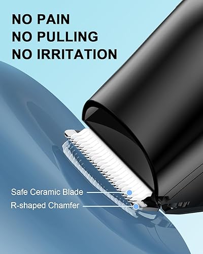 Miniatura 3 de ASAHINA Recortadora de pelo corporal para hombres, recortadora eléctrica de succión de cabello, cortadora de pelo impermeable, uso húmedoseco,