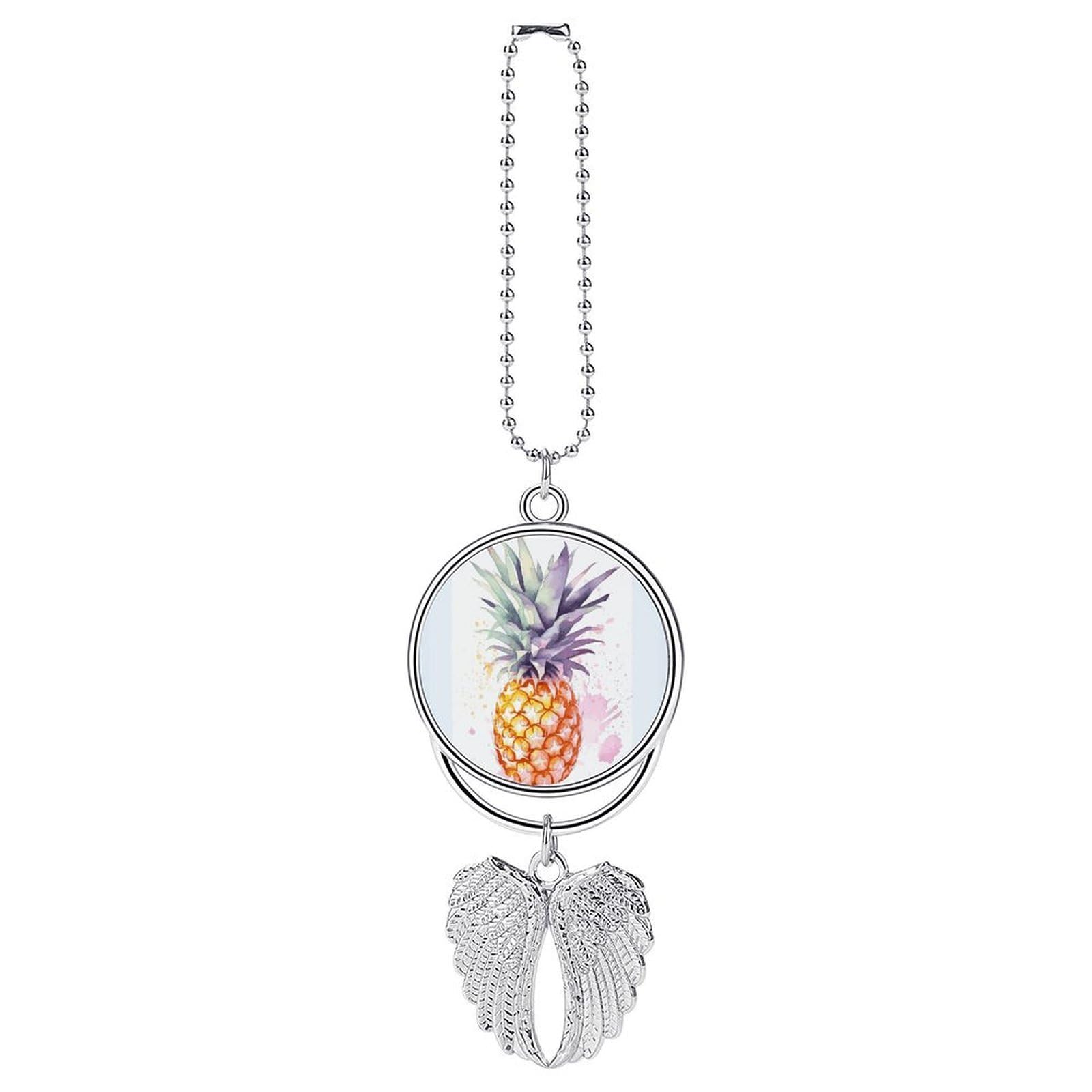 Pineapple Car Pendant Hanging Swing Auto Rear View Mirror Hanging Car Rear View Mirror Charm Truck Hanger Ornament Charm for Car Rear View Mirrors Accessories