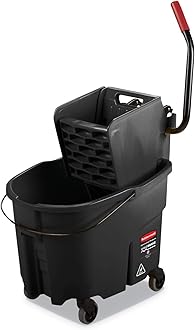 Rubbermaid Commercial ProductsWaveBrake 2.0 35 QT Side-Press Mop Bucket and Wringer, Black (1863896)