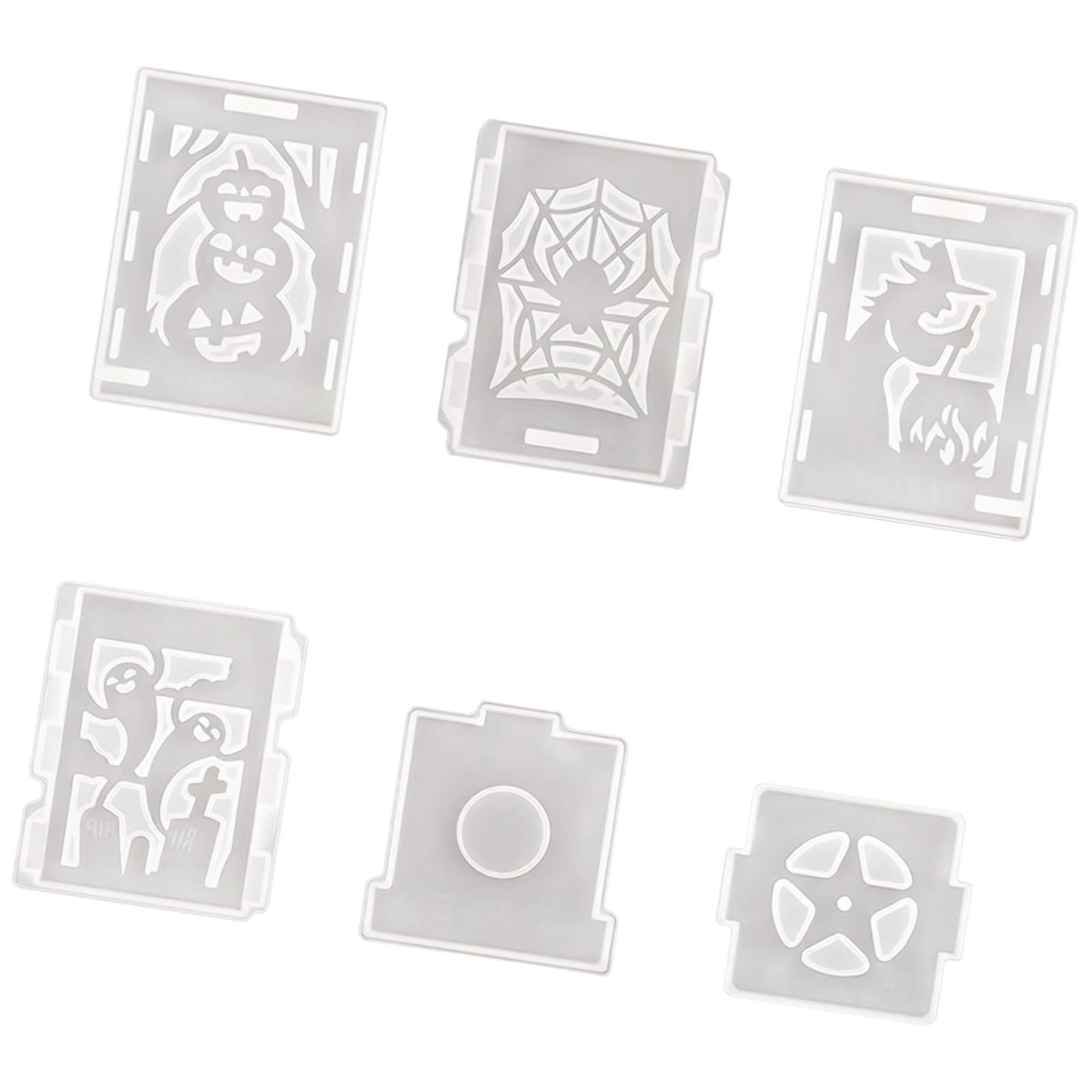 of 6 Food Safe Silicone for Halloween Themed Featuring Intricate Pattern Candlewax Craft