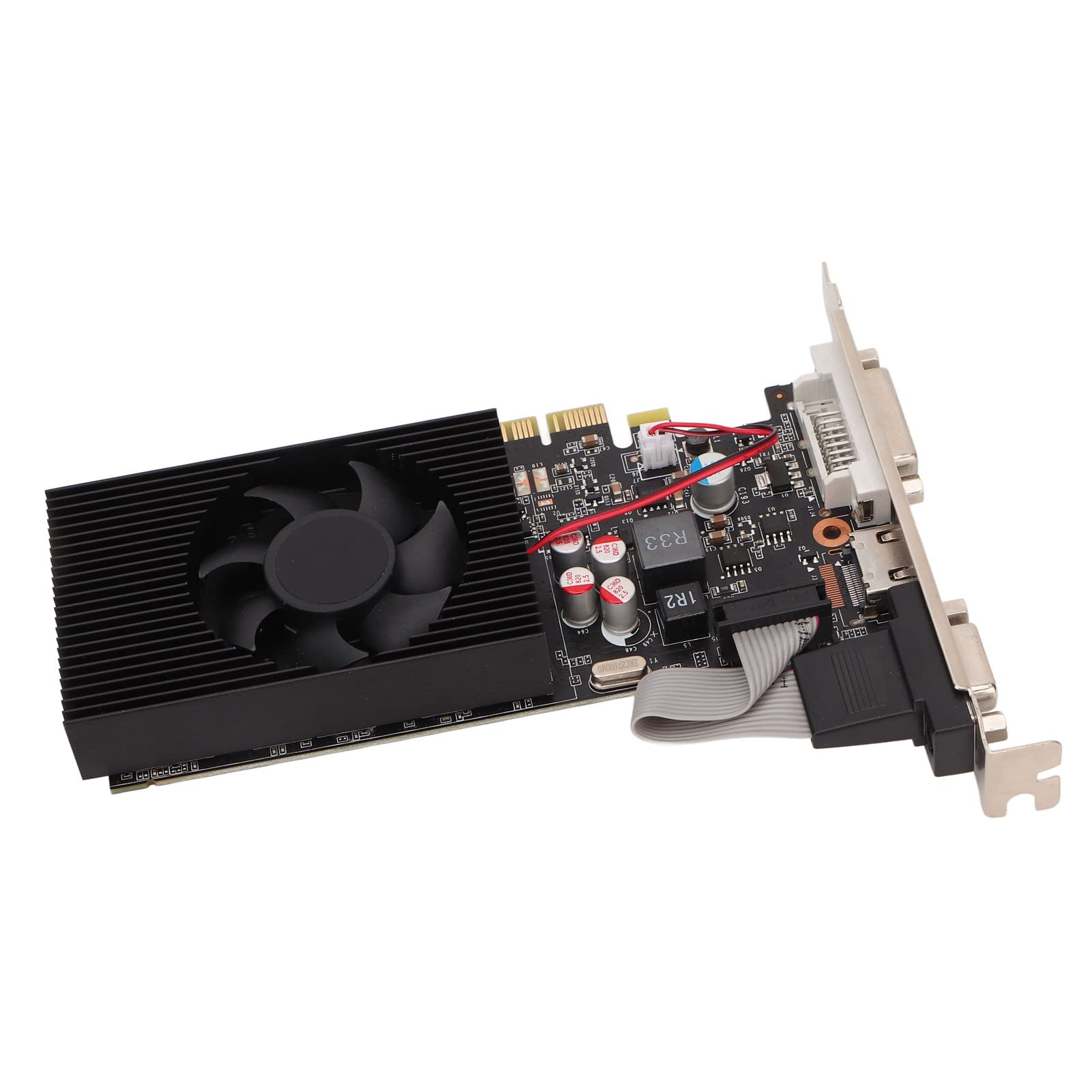 VBESTLIFE Scheda Grafica GT730, Scheda Grafica a Basso Profilo PCI Express 2.0 X8 da 4 GB DDR3 a 128 Bit con Interfaccia HDMI VGA DVI, Scheda Video per PC