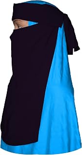 Womens Half Nosepiece Face Cover Veil Breathable Clothing For Muslim Islam Islamic Hijab Hejab Women Burqa Jilbab Abaya (Egg Plant)