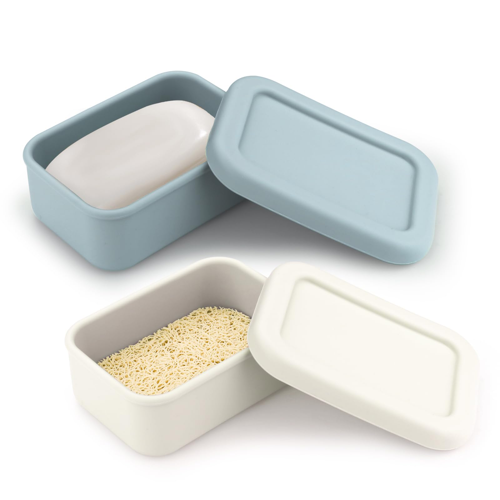 Étui à savon de voyage silicone incassable et étanche contre l'humidité dans les bagages