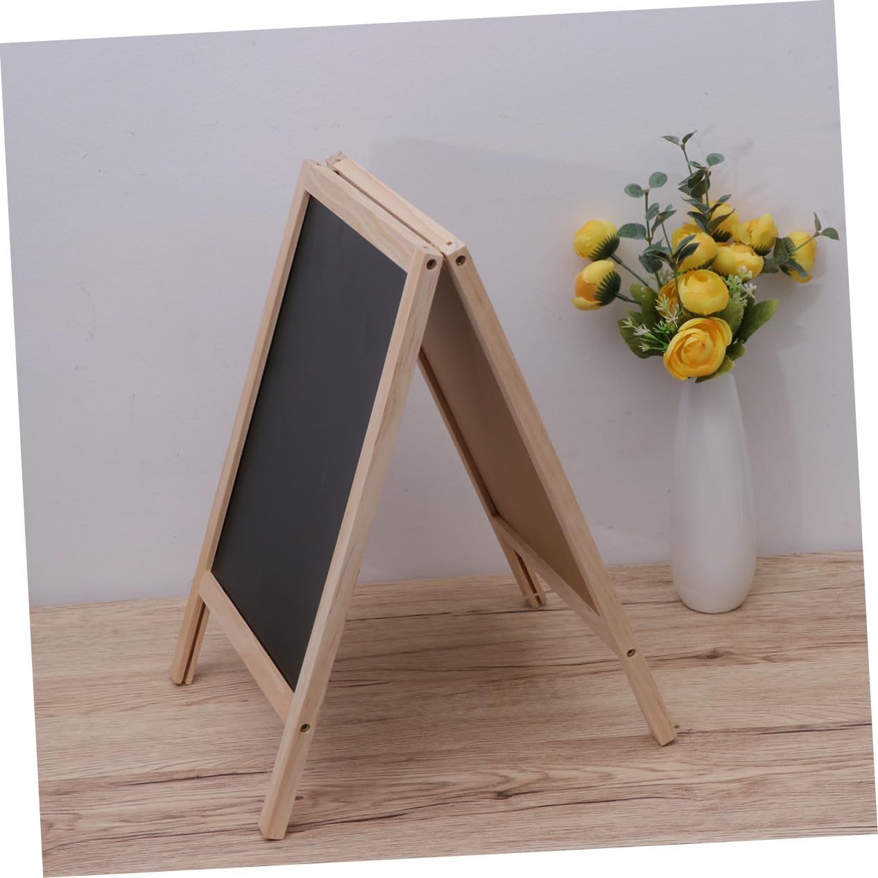 Mini Tableau Noir Chevalet en Bois 25x40cm Double Face