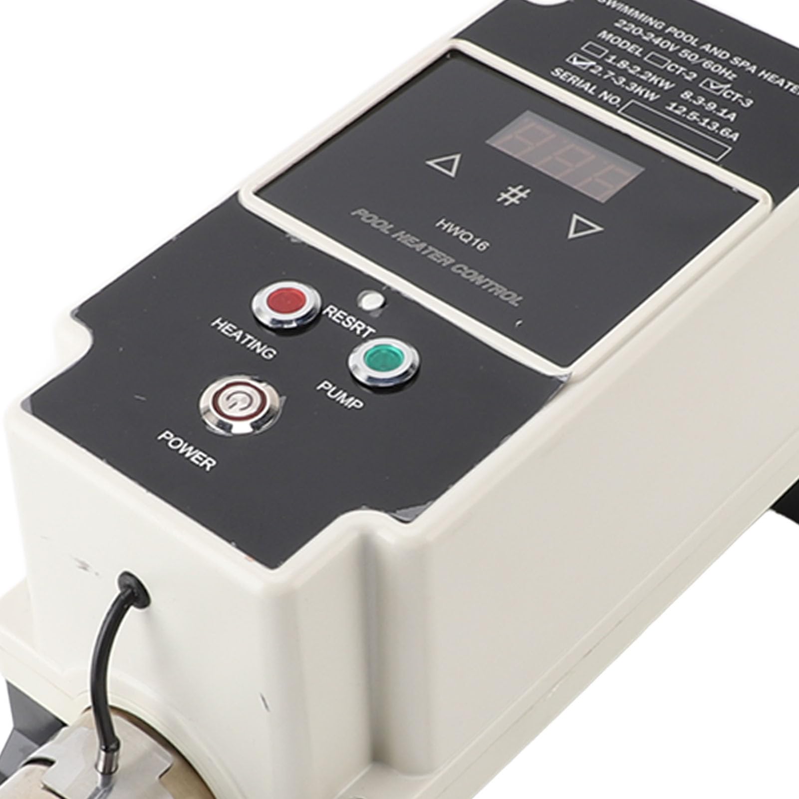 Bewinner Pompe à Chaleur Piscine 230V - 2.7-3.3 KW Thermostat de Chauffe-Eau instantané de Piscine avec Affichage Numérique pour Baignoire Spa