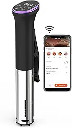 Hobsir hob Fogão Sous Vide, Máquina Sous Vide De 1100 W Com Led, Controle Por Aplicativo Wi-Fi, Temporizador, Circulador De Imersão Em Aço Inoxidável Silencioso, Máquina De Cozimento Lento, Kit Sous