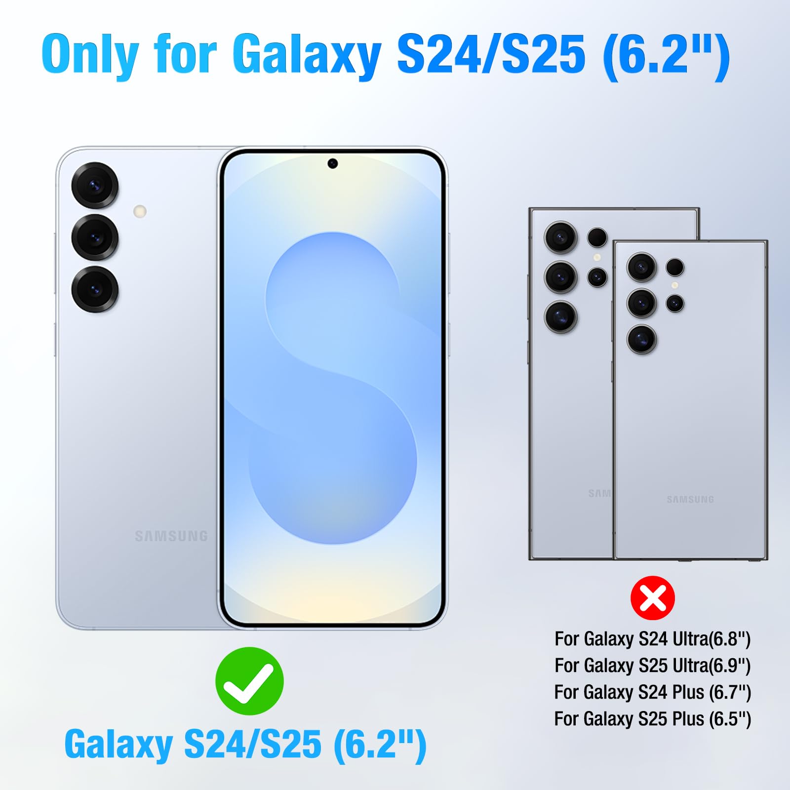 Etui na baterie do Samsung Galaxy S25/S24 (15000 mAh), szybka ładowarka GaN, przenośna ładowarka zapasowa Powerbank do galaxy s24, bezprzewodowa ładowarka z kablem USB-C 20 W (6,2 cala