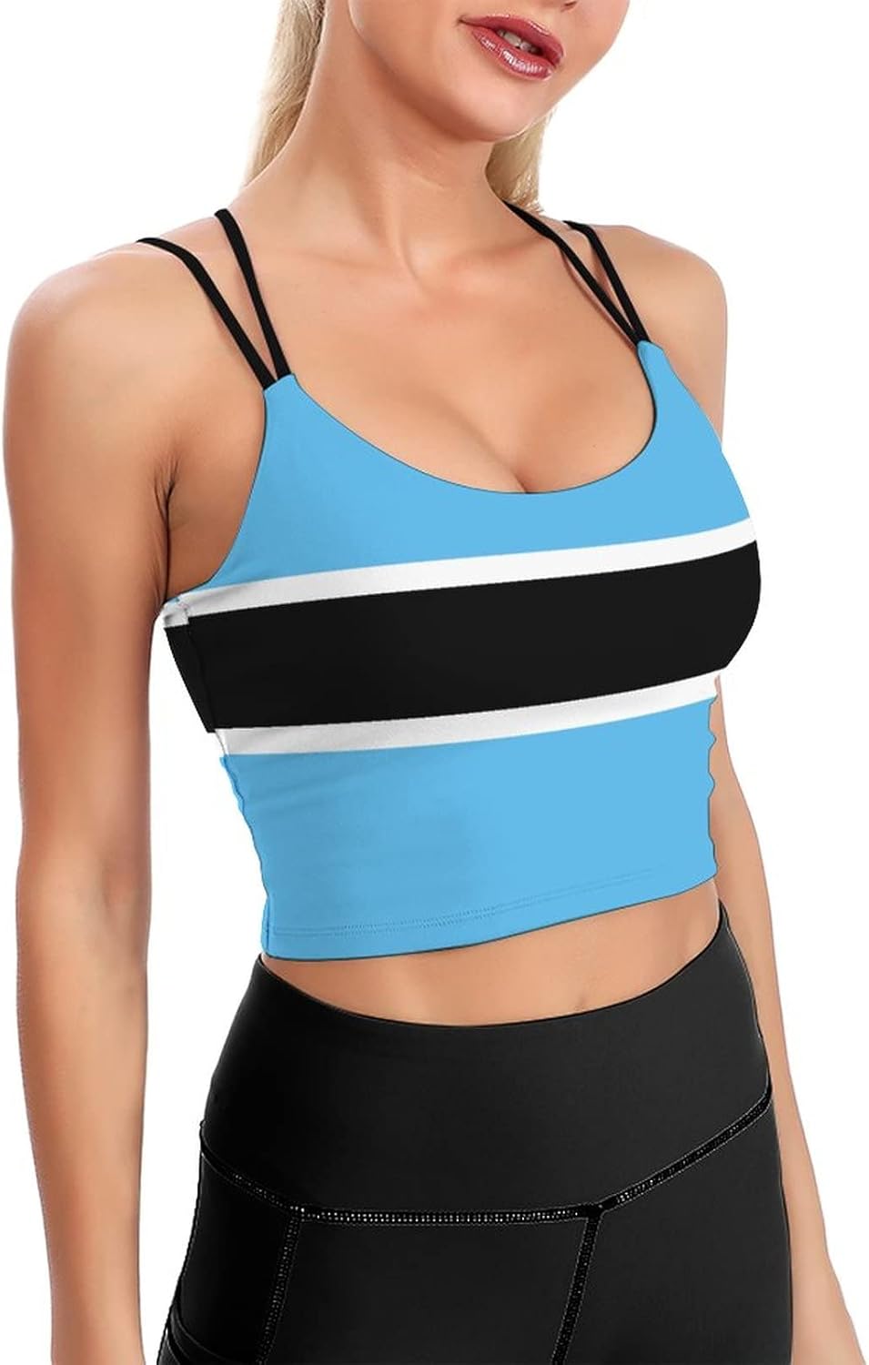 Venezuela Flag Sports Bras for Women Padded Gym Workout Short Crop Top Yoga Tank Top S