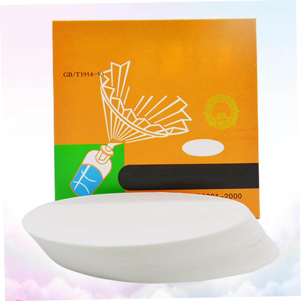 PLAFOPE Medium Qualitative Filter Paper Discs Oil Test Paper Set 100pcs 11cm Lab Chemical Filtration Filter Replacement Present for Chemistry Lab