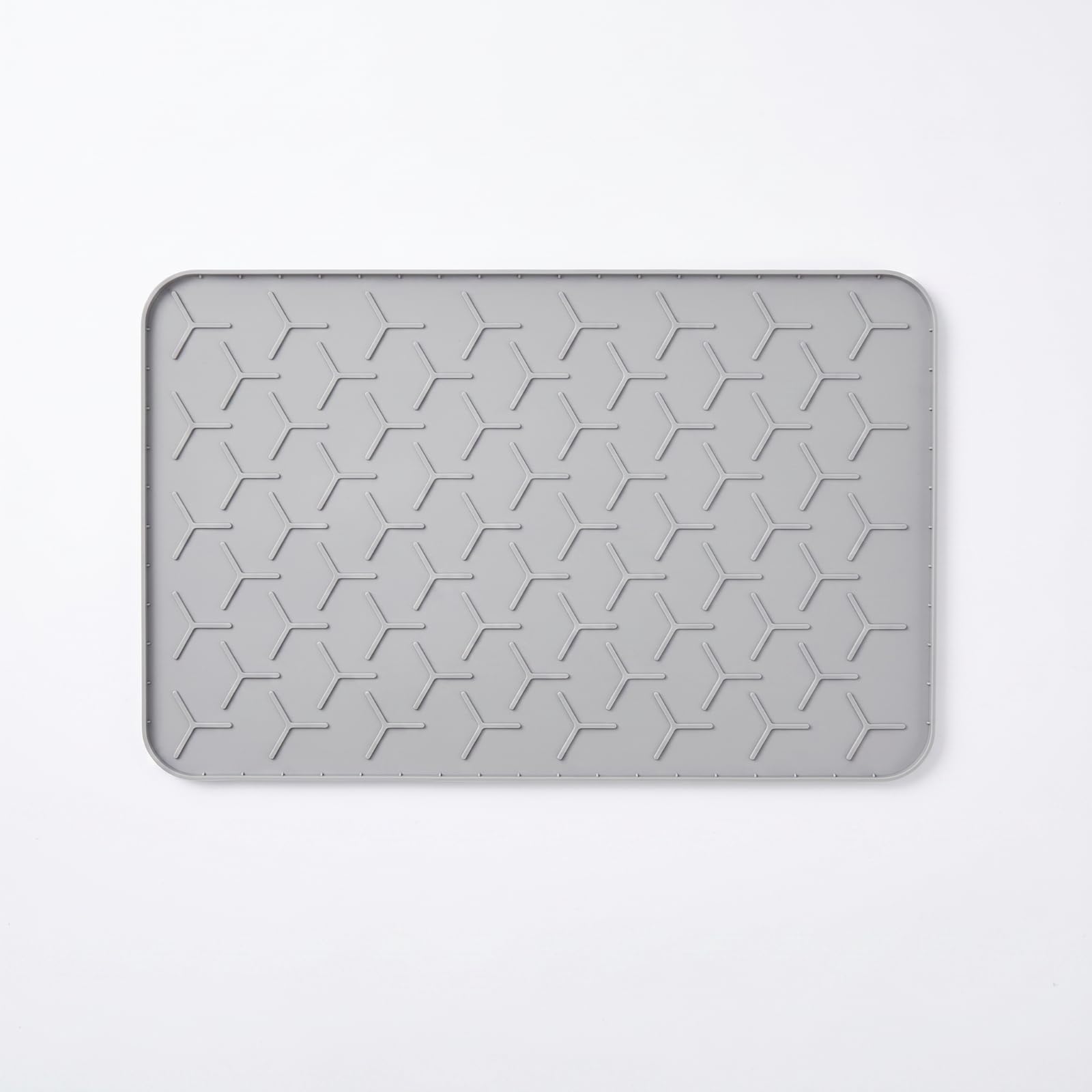 Pflegeleicht Katzenfutter-Matte, 86 × 55,5 cm, Grau