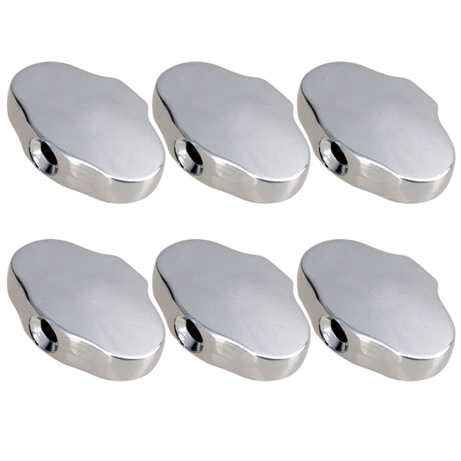 FLFL Gitarren-Mechaniken 6 Stücke Zinklegierung Guitar-Tuning-PEG-Knöpfe Mit Schrauben-Kit Für Akustische Elektrische Volksgitarren (Color : Silver)