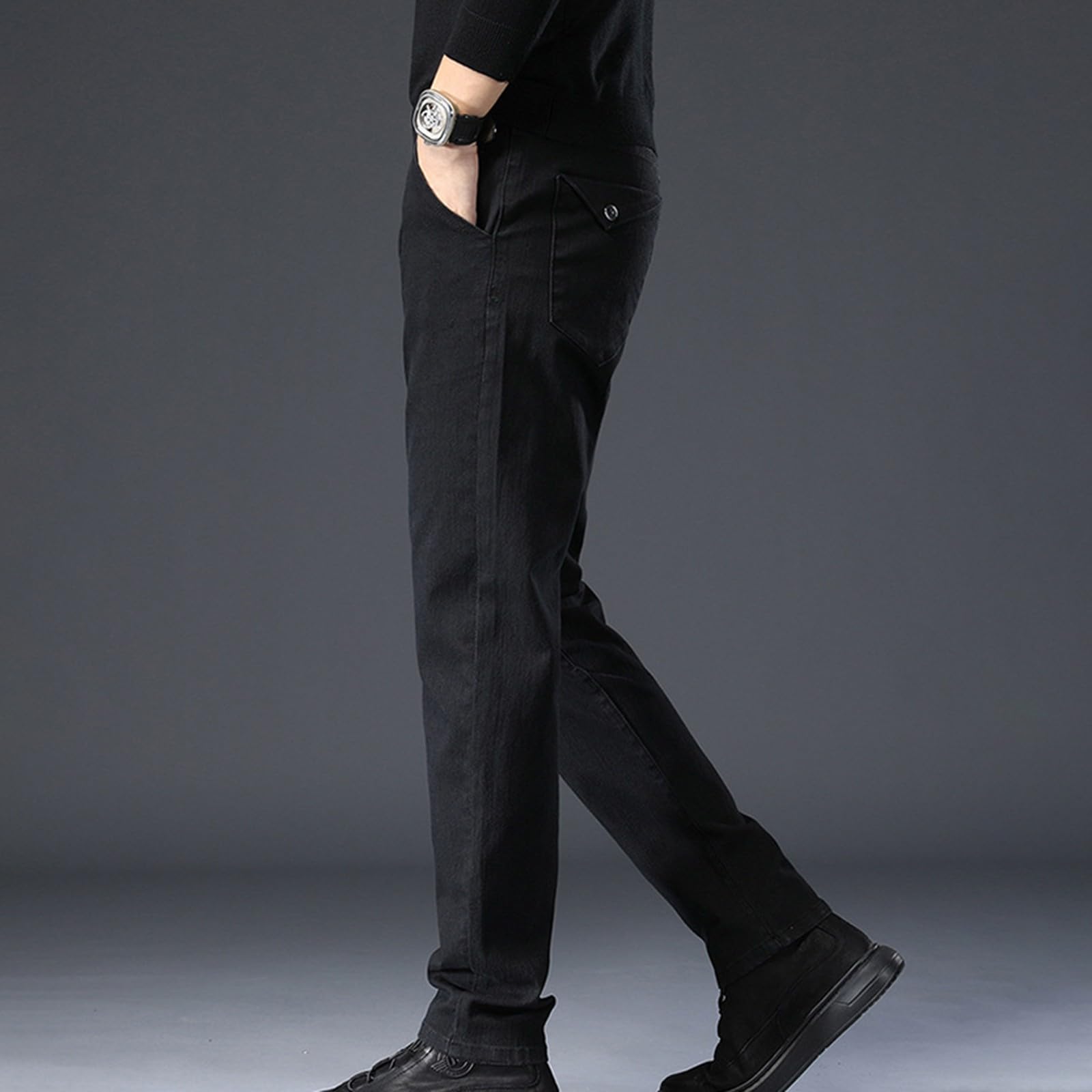 Jeans Strappati Uomo, Pantaloni Jeans Uomo Pantaloni da Allenamento Pantaloni Piegare Lavoro Denim Sfilacciato Vintage Hole Wash Men's Jeans Pantalone Jeans Estivi Jeans da Uomo Casual E Versatili