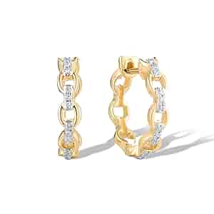ピアス STONEHENgE S Link 14K One Touch Earrings Amazon.com: Santuzza 10K Yellow Solid Gold Chain Link Shape