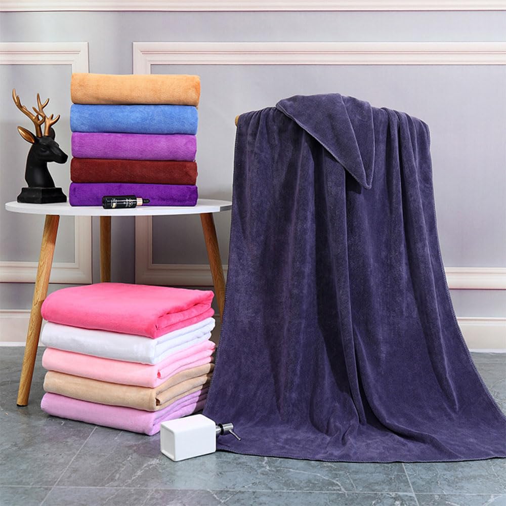 Morbuy Draps de Lit Table de Massage Lot de 2, Grande Serviette pour Table de Massag Lavable Réutilisable, Housse Table de Massage sans Trou Serviette pour Table de Massage (Anthracite,100x200cm)