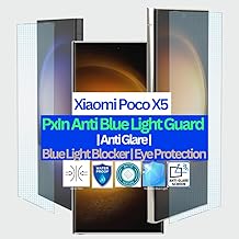 PxIn Mobile Anti Bluelight and Anti Glare Screen Guard compatible with Xiaomi Poco X5 | BLUV Lightblock Tech | Self healing from scratches | Prevents bluelight | Eye Protection | No Dry Eyes