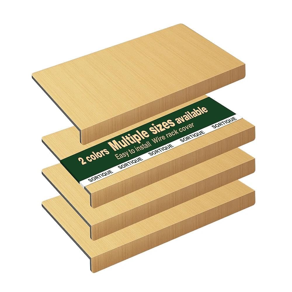 Photo 1 of ***ONLY TWO*** 4 Tier PVC Wire Shelf Covers – Faux Wood Grain Wire Rack Covers for Shelves, Shelf Liners for Pantry, Closet, Bathroom & Kitchen, Waterproof Scratch Resistant Easy Install, 32"×16",Original Wood