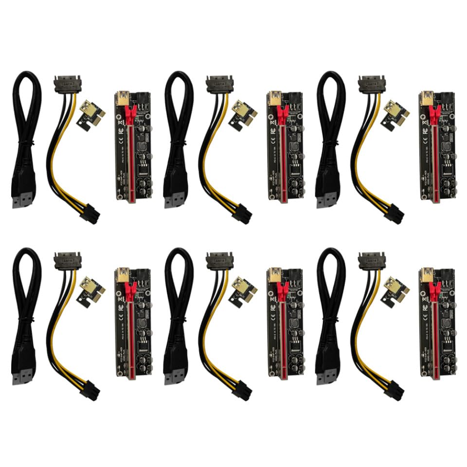 6 sets PCIe Extender Cable Adaptador GPU para Minería miniatura 4