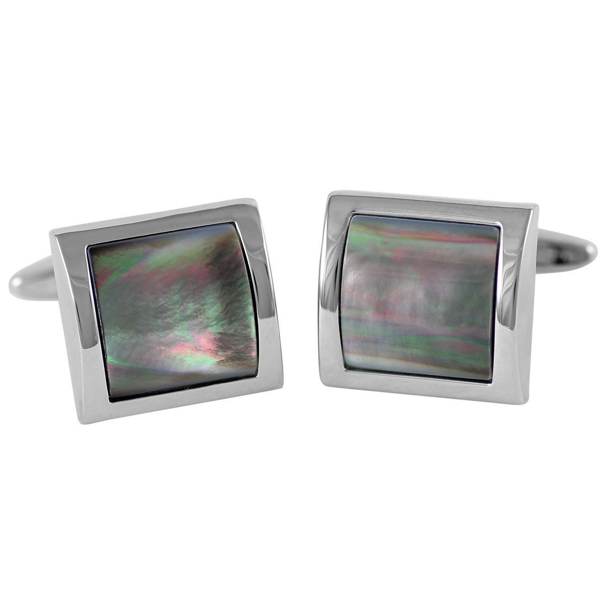Gemelli Da Uomo In Legno Di Tiglio Lindenmann – Modello 1580, Colore Argento, Copribottoni In Astuccio Regalo, Qualità Tedesca