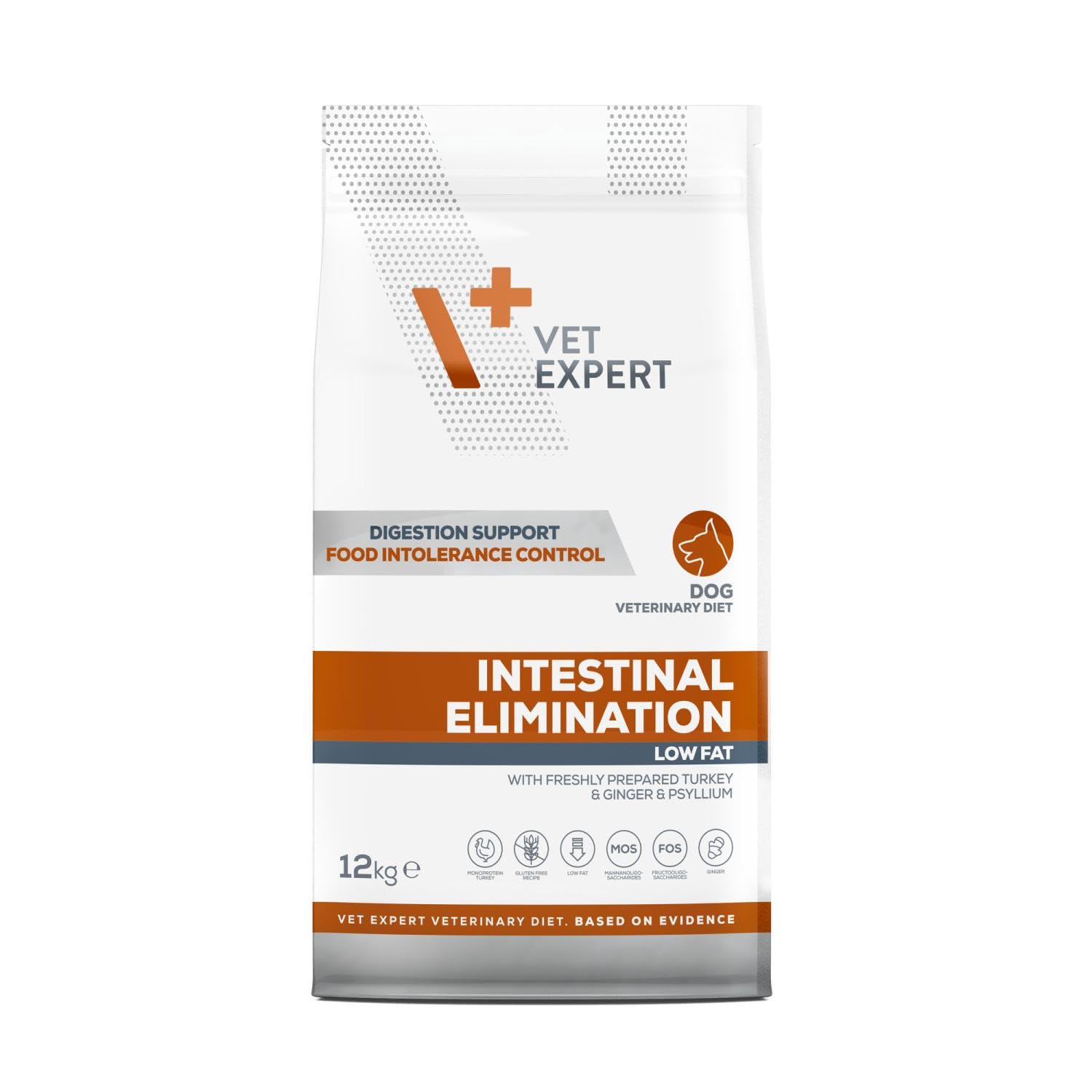 VET EXPERT INTESTINAL ELIMINATION DOG 12 kg - sucha karma weterynaryjna dla psów z zaburzeniami trawienia i wchłaniania oraz dieta eliminacyjna