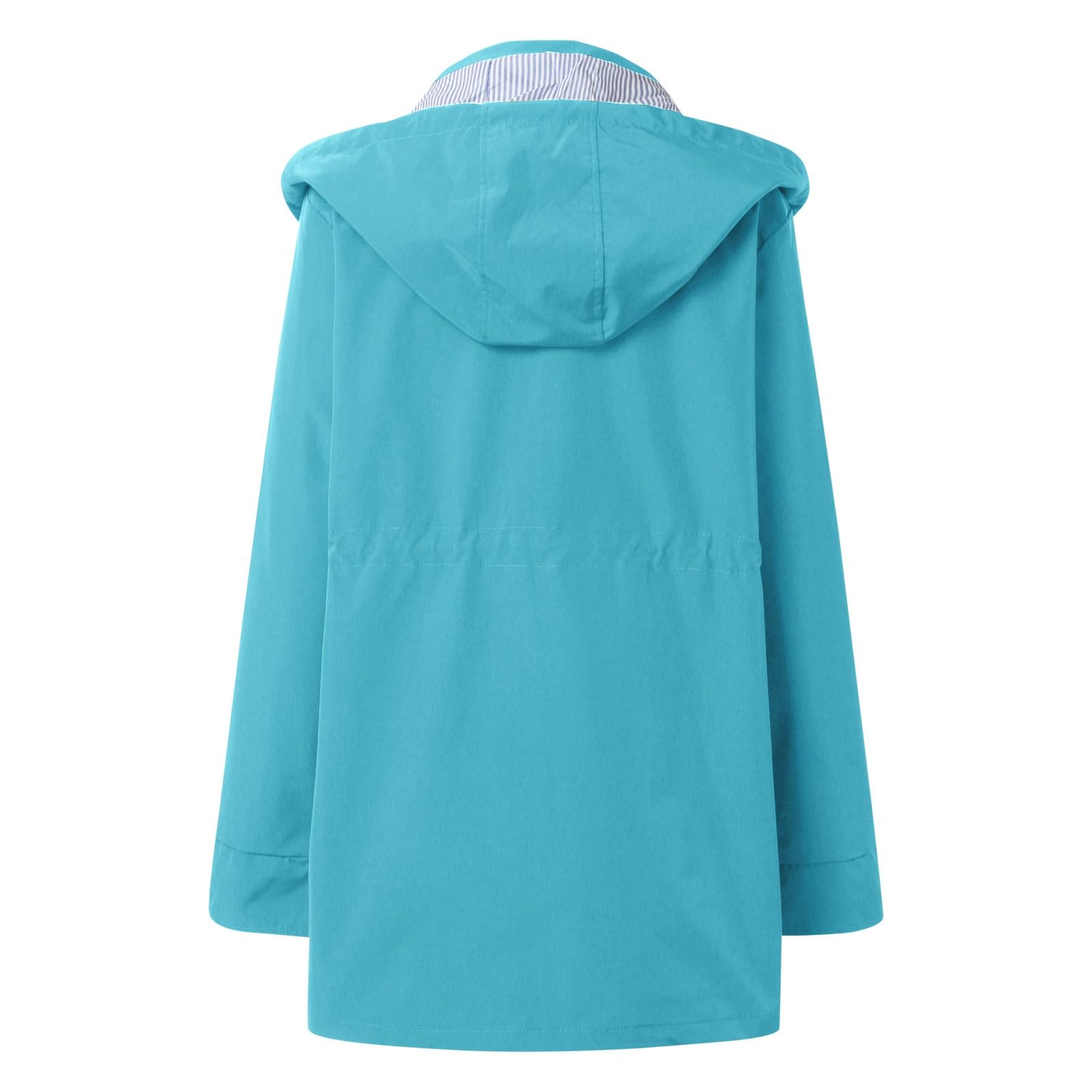 Generisch Chubasquero para mujer, resistente al agua, cortavientos, chaqueta deportiva, chaqueta cortavientos, chaqueta de tiempo libre, chaqueta para correr, chubasquero, chaqueta ligera de