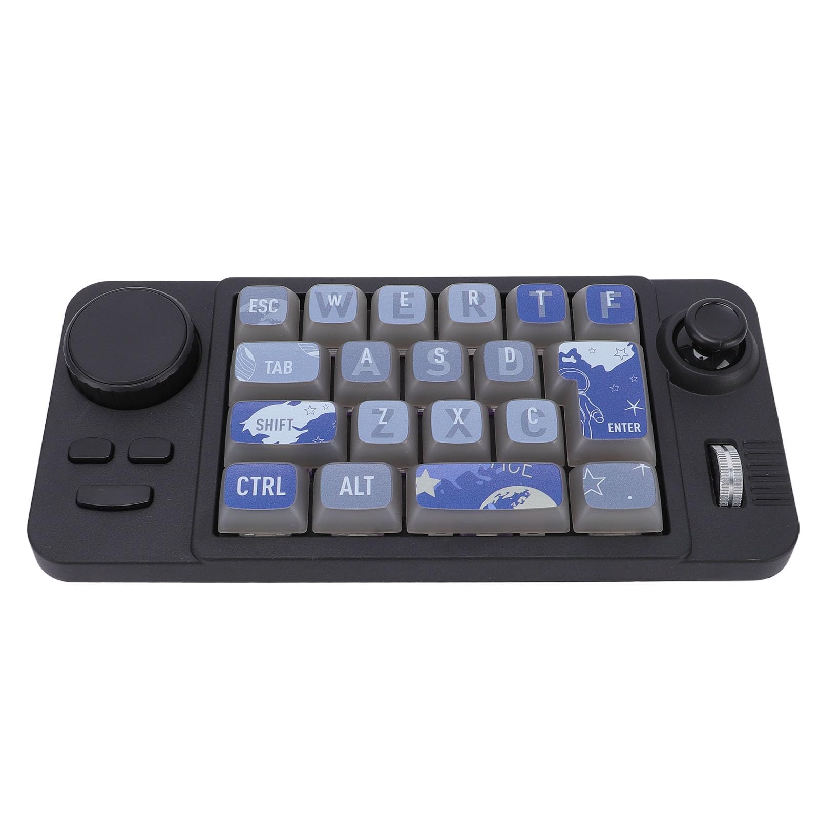 Jectse Pavé Numérique Mécanique Programmable à 19 Touches (Macros), Rétroéclairage LED RGB, connectivité sans Fil 2,4 GHz/Bluetooth 5.0 / Filaire, avec Joystick, Molette de Contrôle