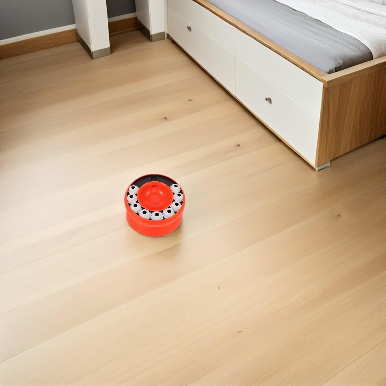 LIOOBO Slow Feeder Cat Bowl Interactive Pet Feeder Orange Slow Eating Puzzle Dish for Indoor Cats Enhances Digestion Reduces Bloating