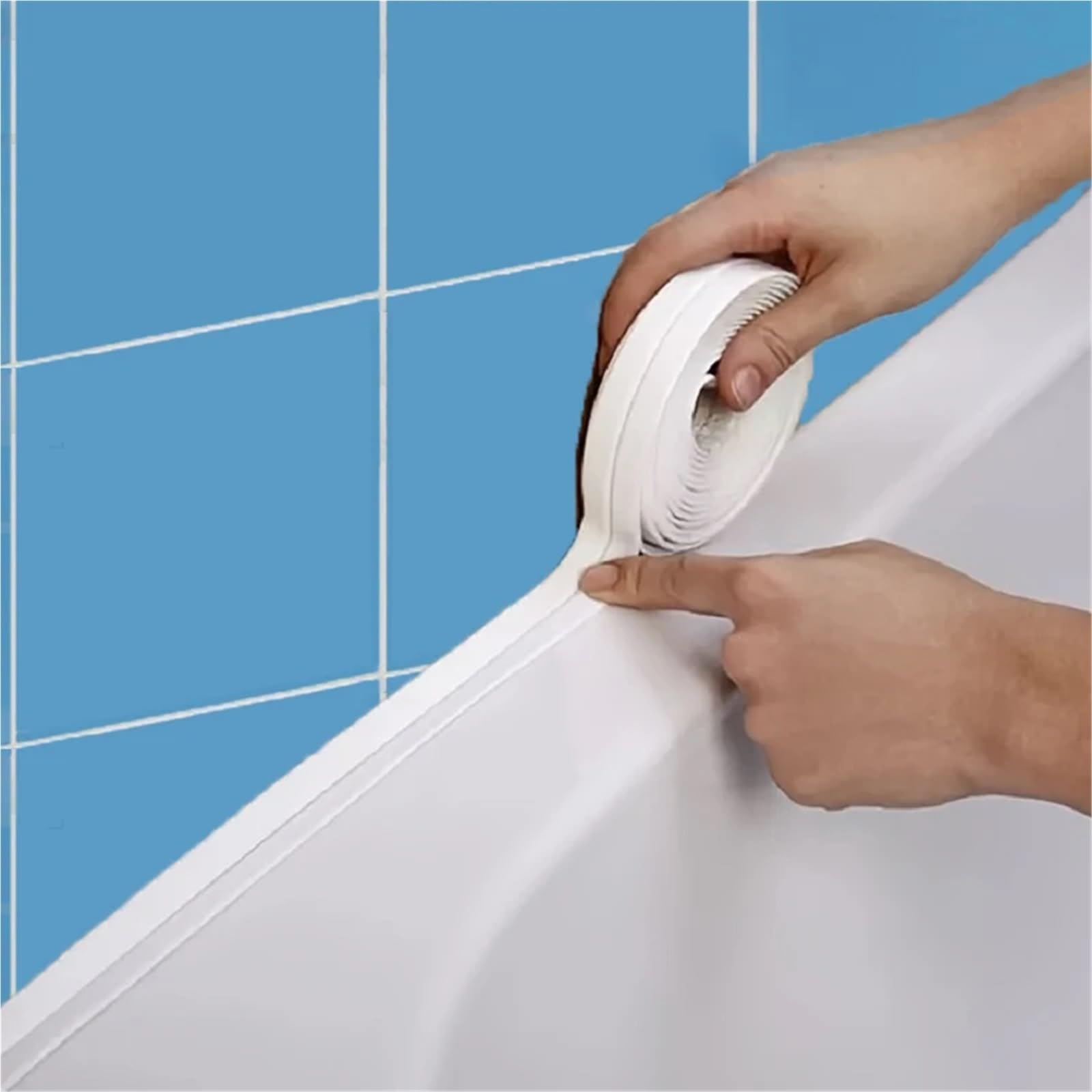 Nastro sigillante, 3 Rotoli di Nastro sigillante for Doccia da Bagno, in PVC, for WC, Nastri autoadesivi for lavello, Angolo Parete(Gray)