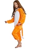 ABENCA Kids Fox Onesie Fleece Pajamas Christmas Halloween Animal Cosplay Sleepwear Costume